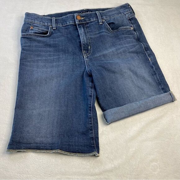 LEVEL 99 ANTHROPOLOGIE DENIM SHORTS JAIMEE BERMUDA ROLL UP HEM - Picture 2 of 12